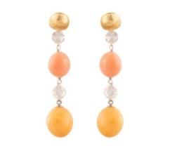 18Kt Two Toned Unico Pearl And Diamond Earrings 0.63cttw