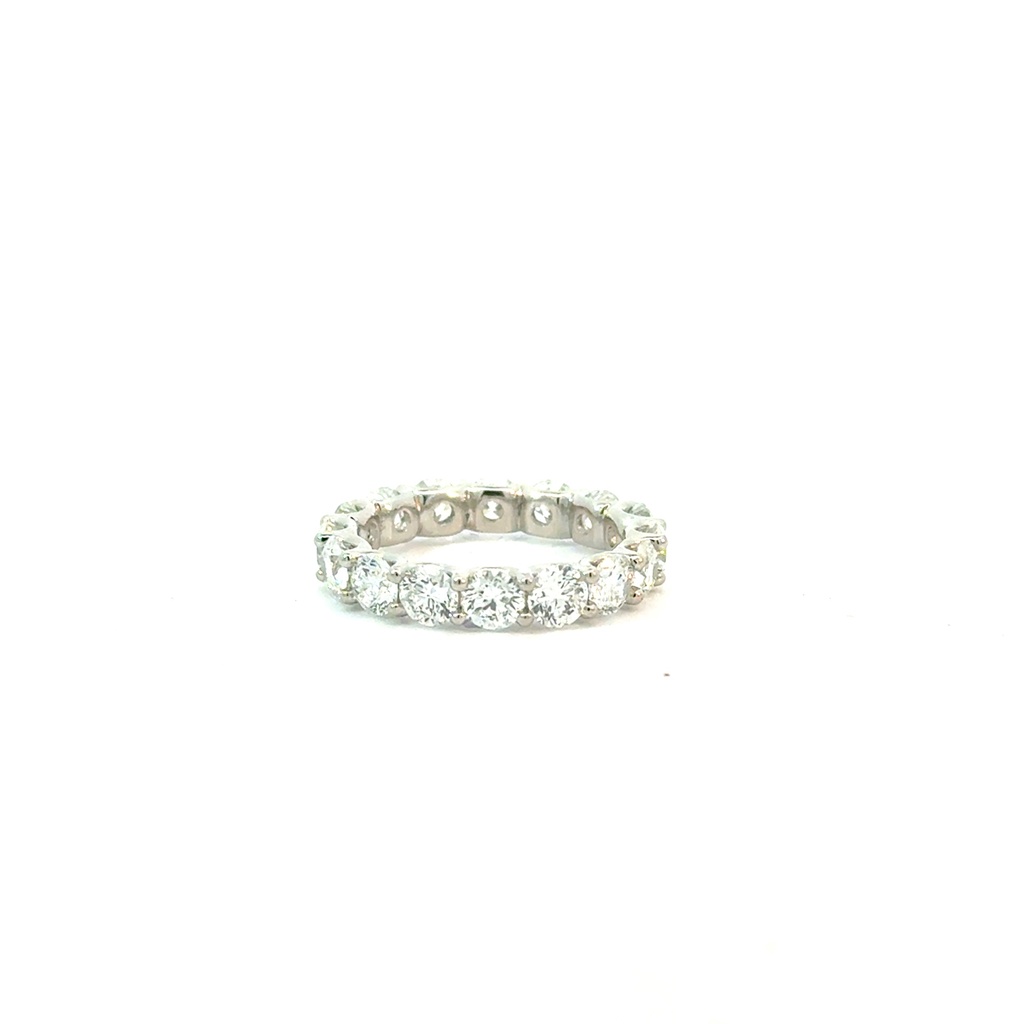 Platinum Eternity Band With (16) Round Diamonds Weighing 4.17cttw