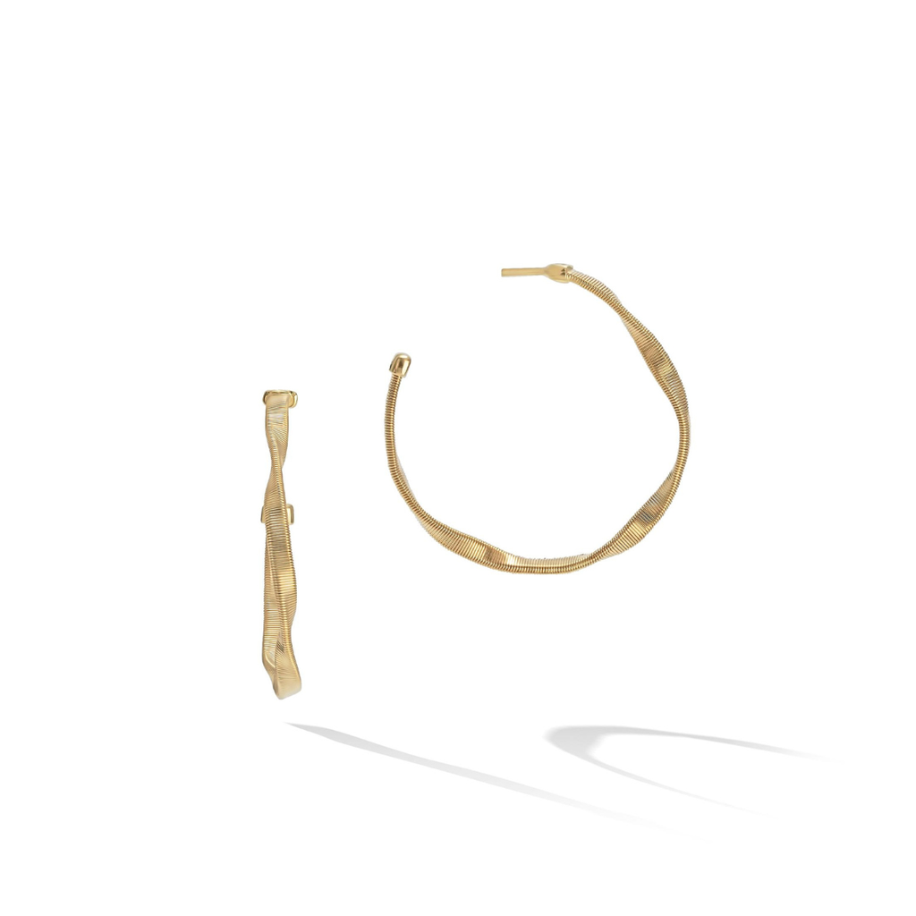 18Kt Yellow Gold Marrakech Twisted Hoops