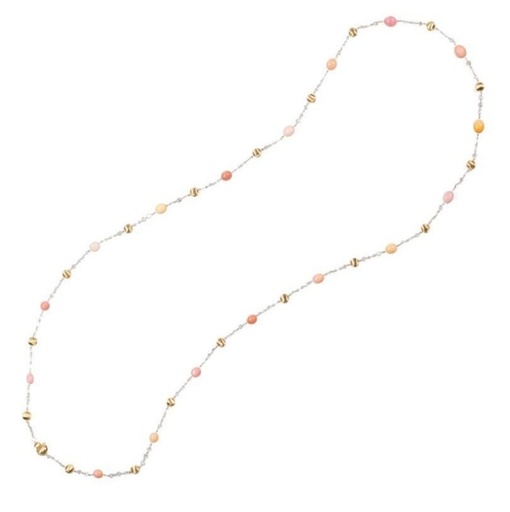 [CB2861-B_PL_YW_02] 18Kt Two Toned Unico Pearl And Diamond Necklace 7.41cttw