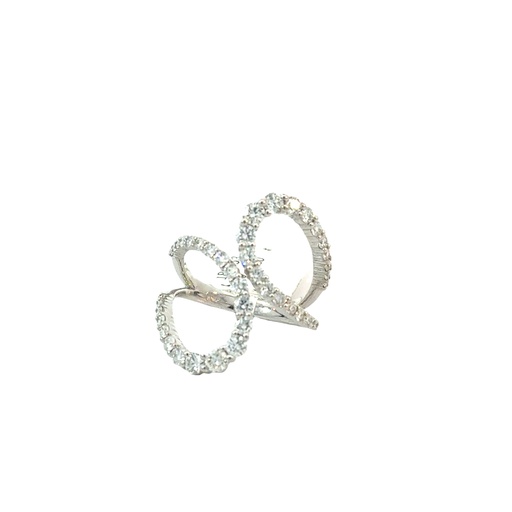 [DR60W] 18Kt White Gold Ring With (43) Round Diamonds Weighing 2.30cttw